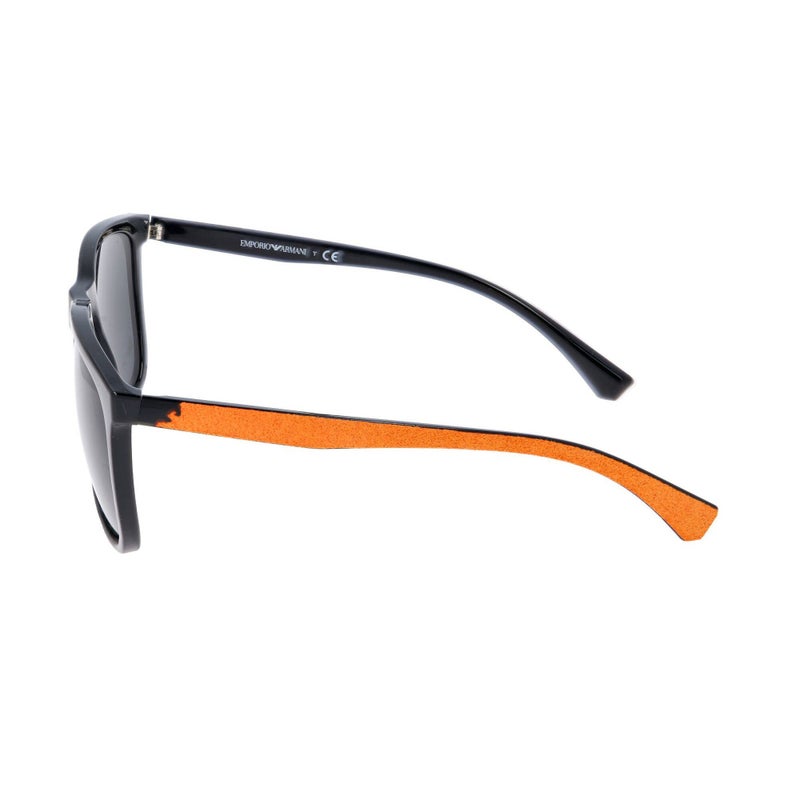 Armani EA4132F 501787 57 Sunglasses for Men - Polarized Grey Lens with Black Square Frame - Luxury Italian Eyewear - UV400 Protection - Image 4